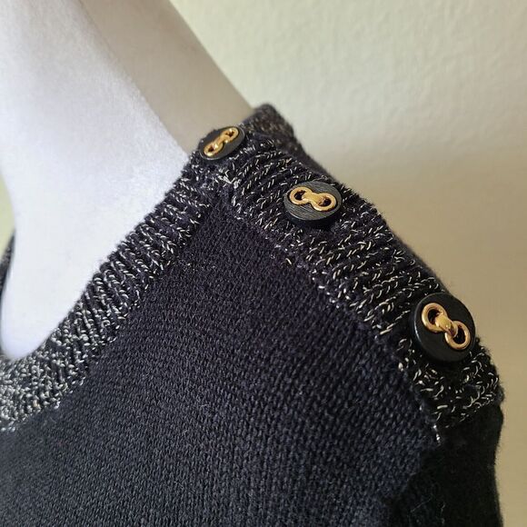 Charter Club Striped Cable-Knit‎ Sweater Size Large NEW NWT Black/ Cream - Picture 4 of 11